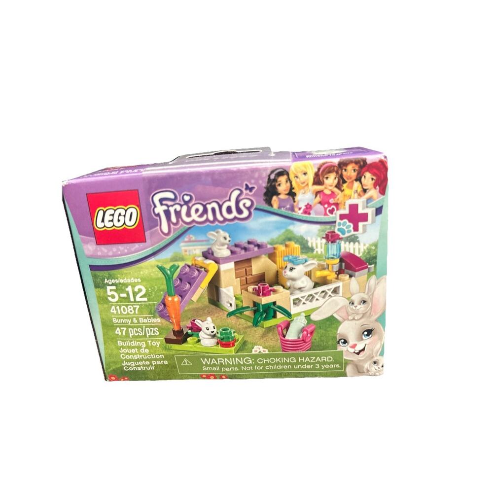 LEGO Sealed 41087 White Bunny Rabbit w/2 Babies Friends Easter Pet Animal Hutch